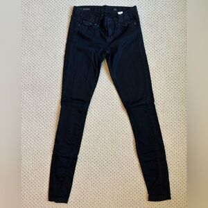 J. Crew Leggy Denim Black Jeans • Size 25
